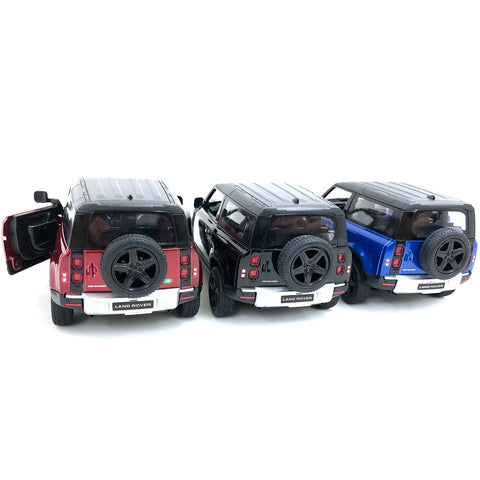 2021 Land Rover Defender 90 1:36 Scale Red/Blue/Black by Kinsmart (SET OF 3)