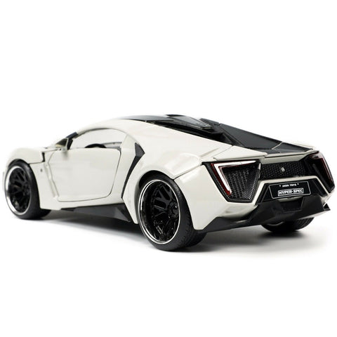 Hyper Spec 2017 Lykan Hypersport 1:24 Scale Diecast Model White / Black by Jada 32947
