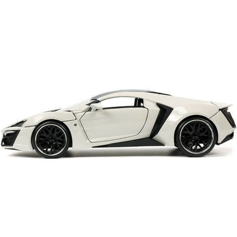 Hyper Spec 2017 Lykan Hypersport 1:24 Scale Diecast Model White / Black by Jada 32947