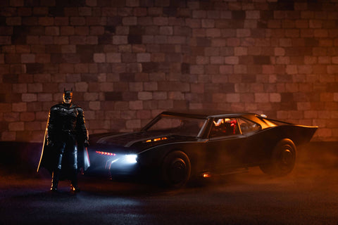 The Batman (2022) Batmobile & Batman, 1:18 Scale Vehicle w/ 3.75" Figure by Jada 32504
