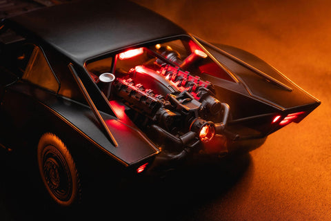 The Batman (2022) Batmobile & Batman, 1:18 Scale Vehicle w/ 3.75" Figure by Jada 32504