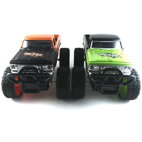 1979 Chevrolet C10 Silverado 1:24 Scale Diecast Model Orange/Green with Flames (SET OF 2)