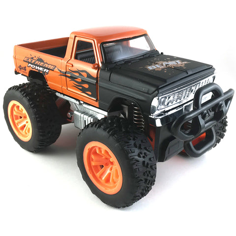 1979 Chevrolet C10 Silverado 1:24 Scale Diecast Model Orange/Green with Flames (SET OF 2)