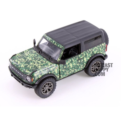 2022 Ford Bronco Camo Hard Top 1:34 Scale Diecast Model Green by Kinsmart