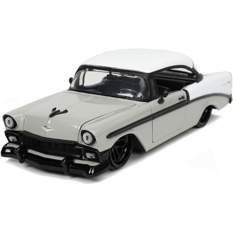 1956 Chevy Bel Air 1:24 Scale Diecast Model Grey (No Box)