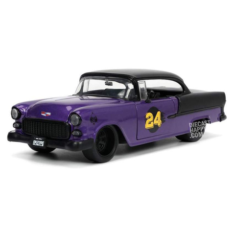 1955 Chevy Bel-Air 1:24 Scale Diecast Model Purple/Black by Jada 32699