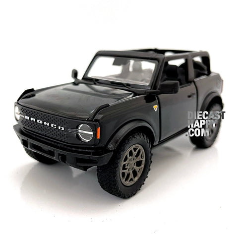 2022 Ford Bronco Open Top 1:34 Scale Diecast Model Black by Kinsmart