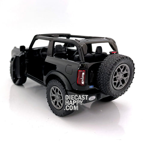 2022 Ford Bronco Open Top 1:34 Scale Diecast Model Black by Kinsmart