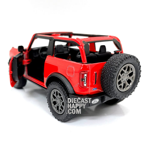 2022 Ford Bronco Open Top 1:34 Scale Diecast Model Red by Kinsmart