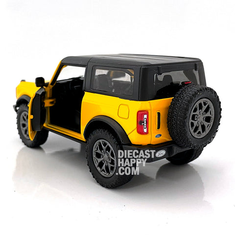 2022 Ford Bronco Hard Top 1:34 Scale Diecast Model Yellow by Kinsmart