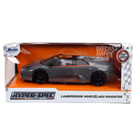 2004 Lamborghini Murcielago Roadster 1:24 Scale Diecast Model Gray by Jada 32569