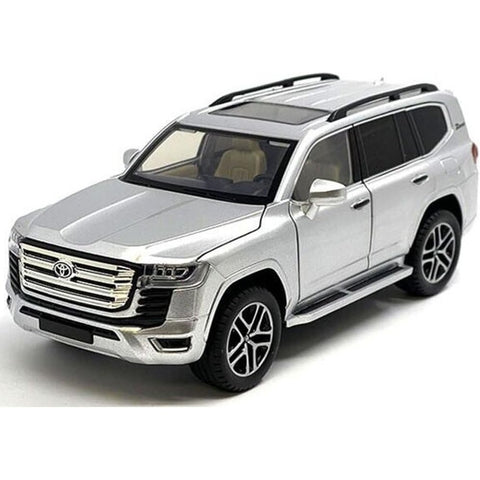 2023 Toyota Land Cruiser 1:24 Scale Diecast Model Silver by Mijo Exclusives
