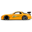 1993 Mazda RX-7 1:24 Scale Diecast Model Yellow Orange by Jada 35957