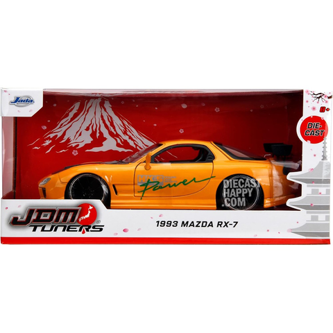 1993 Mazda RX-7 1:24 Scale Diecast Model Yellow Orange by Jada 35957