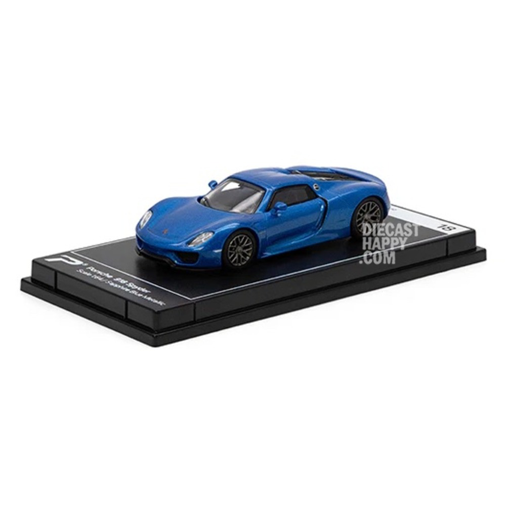 2015 Porsche 918 Spyder 1:64 Scale Diecast Model Metallic Blue by
