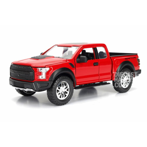 2017 Ford F-150 Raptor 1:24 Scale Diecast Model Red by Jada 98581