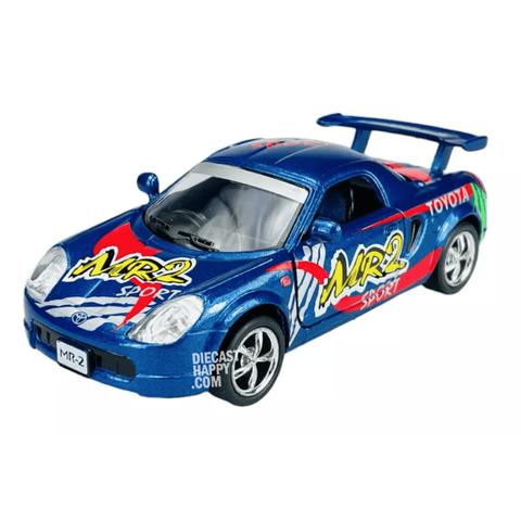 1999 Toyota MR2 1:34 Scale Diecast Model Metallic Blue by Kinsmart