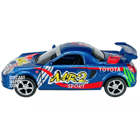 1999 Toyota MR2 1:34 Scale Diecast Model Metallic Blue by Kinsmart