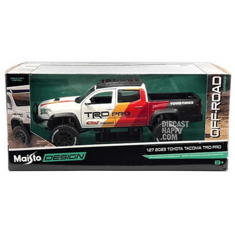 2023 Toyota Tacoma TRD Pro Off-Road 1:27 Scale Diecast Model White