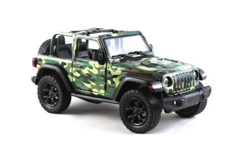 Jeep Wrangler Rubicon 4x4 1:32 Scale Camo Off-Road by Kinsmart (SET OF 3) green brown blue Camouflage