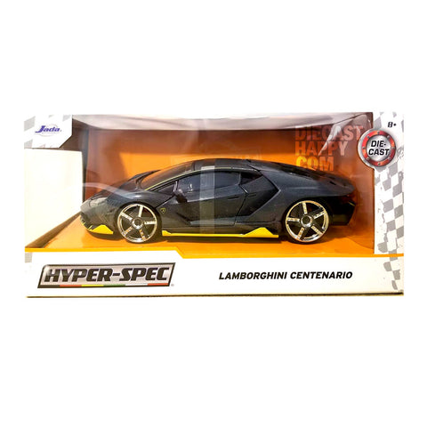 2017 Lamborghini Centenario Carbon Fiber 1:24 Scale Diecast Model Black by Jada 99361