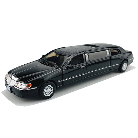 1999 Lincoln Town Car Limo 1/38 Scale Diecast Black by Kinsmart