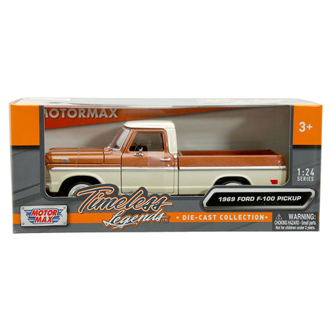 1969 Ford F-100 Pickup 1:24 Scale Diecast Model by Motor Max 79315AC