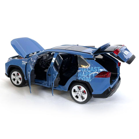 2023 Toyota RAV4 Hybrid XLE 1:24 Scale Diecast Model Blue