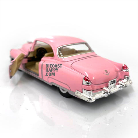 1953 Cadillac Series 62 Coupe 1:43 Scale Diecast Model in Pink by Kinsmart