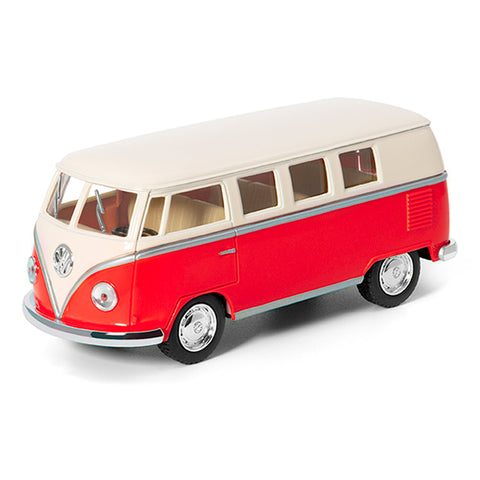 1962 Volkswagen Classic Bus 1:32 Scale Diecast Model in Red (Ivory Top) by Kinsmart