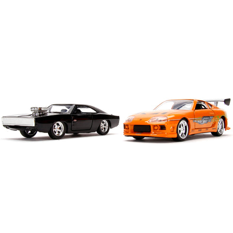 Fast & Furious Dom’s Dodge Charger R/T & Brian’s Toyota Supra 1:32 Scale Diecast Model by Jada 31981 (SET OF 2)