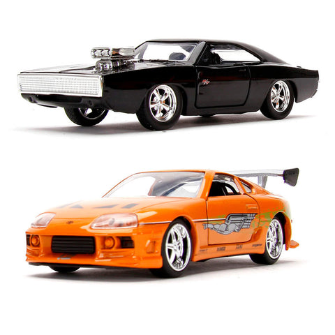 Fast & Furious Dom’s Dodge Charger R/T & Brian’s Toyota Supra 1:32 Scale Diecast Model by Jada 31981 (SET OF 2)