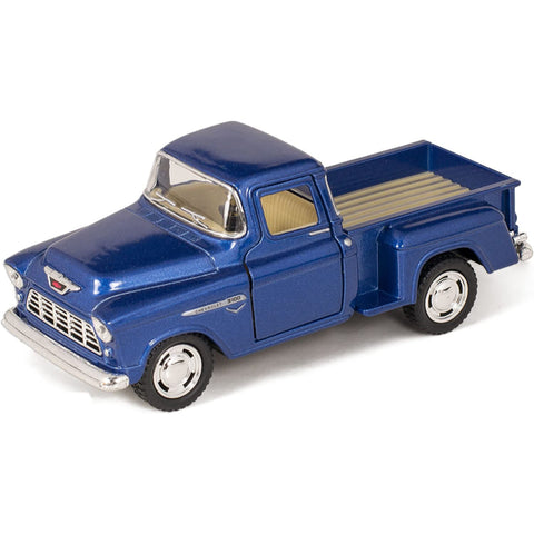 1955 Chevy Stepside Pickup Truck 1:32 Scale Blue by Kinsmart
