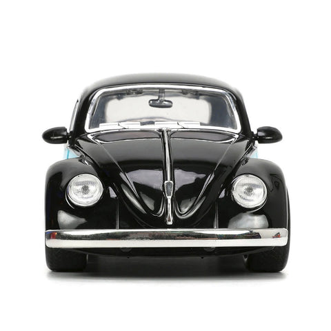I Love The 50's 1959 Volkswagen Beetle 1:24 Scale Diecast Model Black by Jada 31382