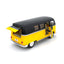 1962 Volkswagen Classic Bus 1:32 Scale Diecast Model Red/Orange/Yellow/Blue by Kinsmart (SET OF 4)