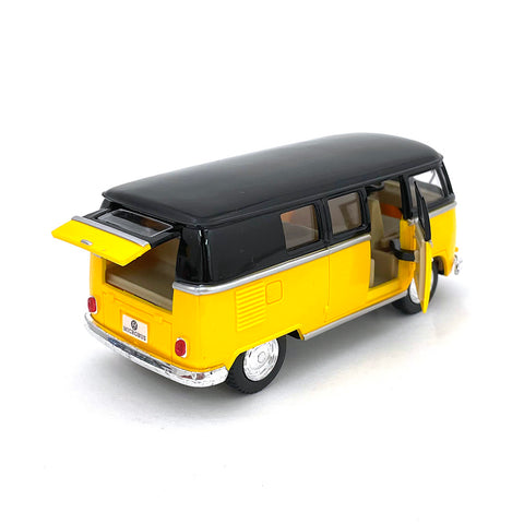 1962 Volkswagen Classic Bus 1:32 Scale Diecast Model in Yellow/Black by Kinsmart