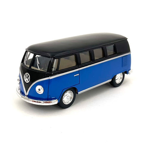 1962 Volkswagen Classic Bus 1:32 Scale Diecast Model in Blue/Black by Kinsmart