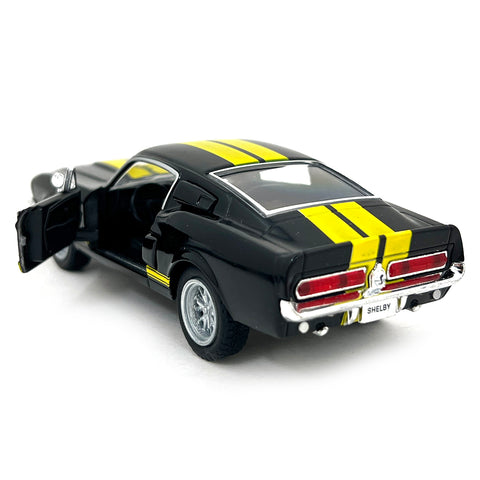 1967 Ford Mustang Shelby GT500 1:38 Scale Diecast Model Black w/ Stripes by Kinsmart