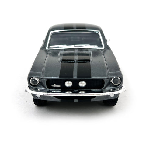 1967 Ford Mustang Shelby GT500 1:38 Scale Diecast Model Gray w/ Stripes by Kinsmart