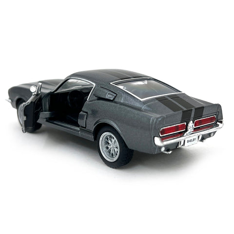 1967 Ford Mustang Shelby GT500 1:38 Scale Diecast Model Gray w/ Stripes by Kinsmart