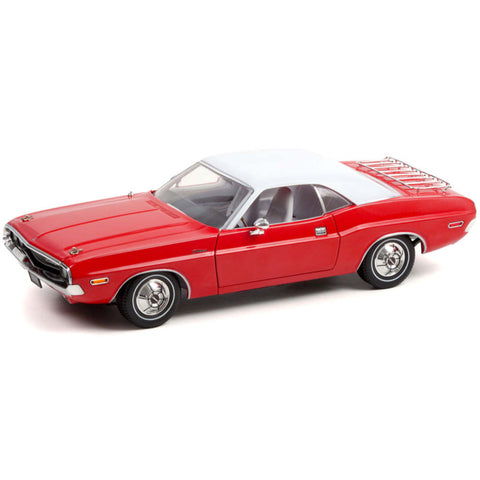 1970 Dodge Challenger "The Challenger Deputy" 1:18 Scale Diecast Model Red by Greenlight 13618 diecasthappy.com