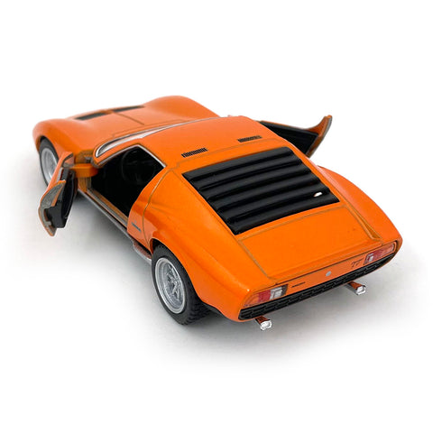 1971 Lamborghini Miura P400 1:34 Scale Diecast Model Orange by Kinsmart