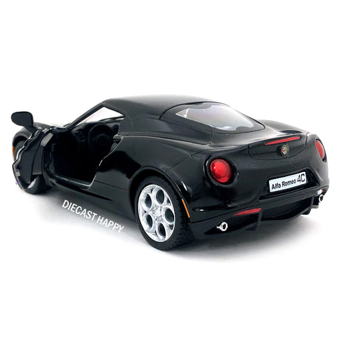 2013 Alfa Romero 4C 1:32 Scale Diecast Model Black by Kinsmart