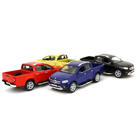 2017 Mercedes-Benz X-Class Double Cab Pickup Truck 1:42 Scale Black/Red/Blue/Yellow by Kinsmart (SET OF 4)