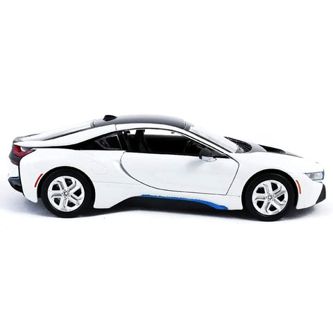 2018 BMW i8 1:24 Scale Diecast Model White by Motor Max 79359 DOM
