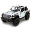 2018 Jeep Wrangler Rubicon 4x4 1:34 Scale Diecast Model Convertible Top Silver by Kinsmart