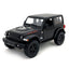 2018 Jeep Wrangler Rubicon 4x4 1:34 Scale Diecast Model Hard Top Black by Kinsmart