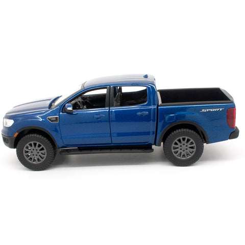 2019 Ford Ranger Pickup Truck 1:27 Scale Diecast Model Blue by Maisto 31521