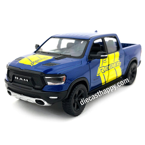 2019 Dodge Ram 1500 Livery Edition Pick Up Truck 1:46 Scale Diecast Model Blue by Kinsmart