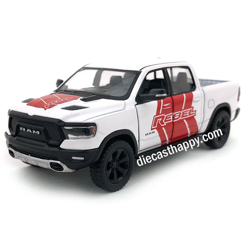 2019 Dodge Ram 1500 Livery Edition Pick Up Truck 1:46 Scale Diecast Model White by Kinsmart